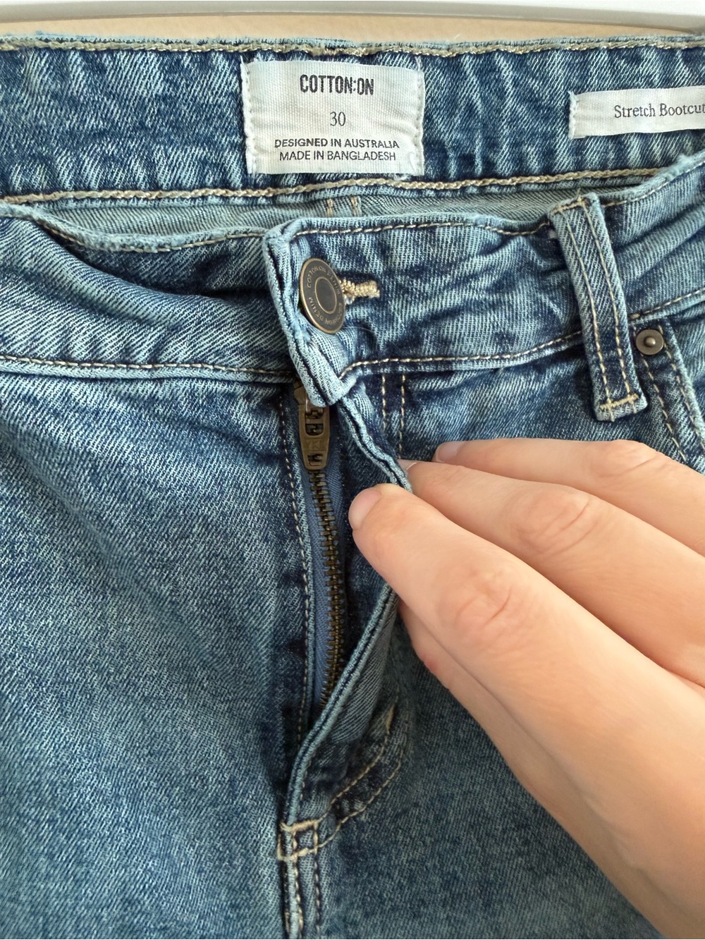 Cotton On Blue Stretch Bootcut Flare Mid-Rise Women’s Jeans 30 - Picture 6 of 16